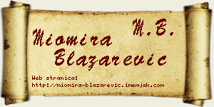 Miomira Blažarević vizit kartica